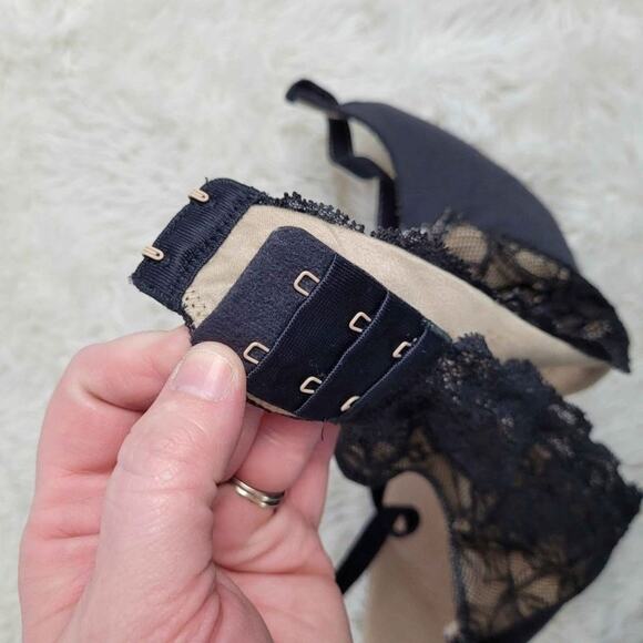 Maidenform Underwire Bra Size 36D Black Lace Comfort Demi - Picture 5 of 6